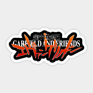 Neon Garfield Evangelion Sticker